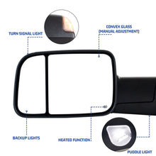 Load image into Gallery viewer, inginuity time Towing Mirror For Dodge Ram 2009-2012 ram 1500 2500 3500 Super Duty Power Heated
