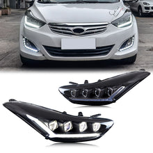 Cargar imagen en el visor de la galería, inginuity time LED Headlights for Hyundai Elantra 2012 2013 2014 2015 Start-up Animation Sequential Indicator Front Lamps
