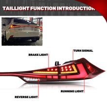 Cargar imagen en el visor de la galería, inginuity time LED Tail Lights with Trunk Lamp for Lexus 2014 2015 IS250 2016 2017 IS200t 2016-2020 IS300 2014-2020 IS350 Start Up Animation Sequential Facelift Lamps
