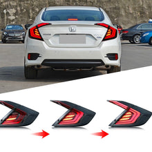 Load image into Gallery viewer, inginuity time LED Tail Lights for Honda Civic 10Th Gen 2016-2021 DRL Start Up Animation Rear Lamp Assembly
