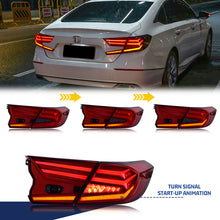 Cargar imagen en el visor de la galería, inginuity time LED V1 Tail Lights for Honda Accord 10th Gen 2018-2022 Animation DRL Sequential Indicator Rear Lamp Assembly
