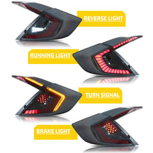 Cargar imagen en el visor de la galería, inginuity time LED Tail Lights for Honda Civic 10Th Gen 2016-2021 DRL Start Up Animation Rear Lamp Assembly
