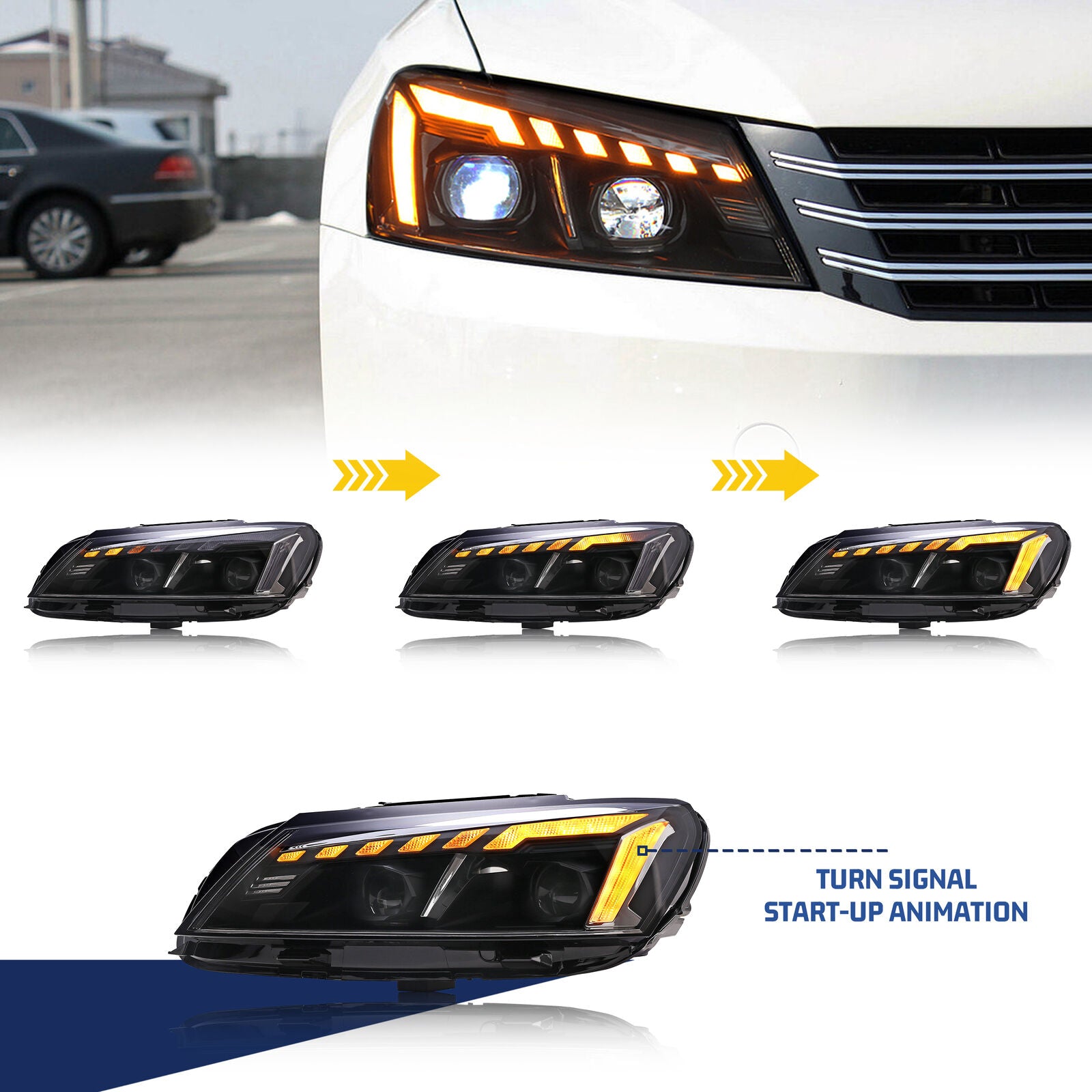 inginuity time LED Audi Headlights for VW Volkswagen Passat B7 2011-20 –  Inginuity Time
