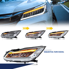 Cargar imagen en el visor de la galería, inginuity time LED Facelift Headlights for Honda Accord 9th GEN Facelift 2016 2017 Sedan Chrome Start-up Animation Sequential Turn Signal Front Lamps Assembly
