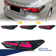 Load image into Gallery viewer, inginuity time Nike LED Tail Lights for Toyota Camry 2018 2019 2020 2021 2022 Rear Lamps Start Up Animation DRL Brake Turn Signal Assembly
