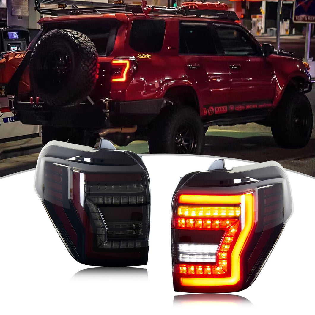inginuity time LED Tail Lights for Toyota 4Runner 5th GEN 2010-2023 Start-up Animation Sequential Rear Lamps Assembly