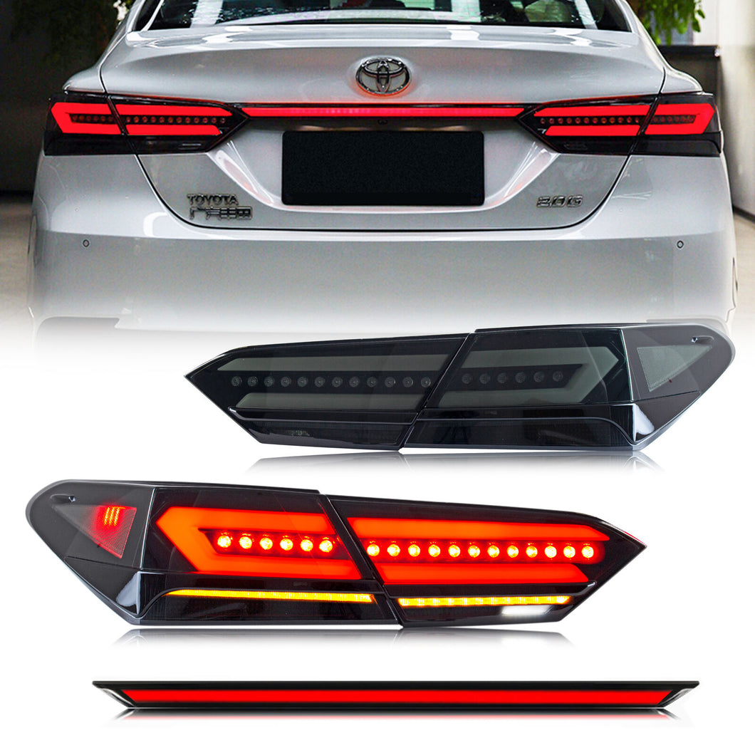 inginuity time  LED Audi Tail Lights & Trunk Lamp for Toyota 8th GEN Camry 2018-2023 SE LE TRD Start-up Animation Sequential Indicator Rear Lamps