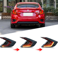 Cargar imagen en el visor de la galería, inginuity time LED Tail Lights for Honda Civic 10Th Gen 2016-2021 DRL Start Up Animation Rear Lamp Assembly
