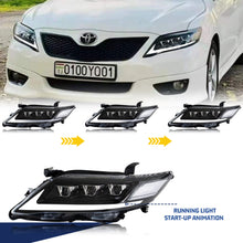 Load image into Gallery viewer, inginuity time LED Lexus Triple Beams Headlights for Toyota Camry 2010 2011 Start-up Animation Sequential Indicator Front Lamps Assembly
