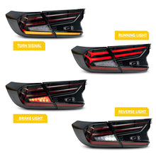 Cargar imagen en el visor de la galería, inginuity time LED V1 Tail Lights for Honda Accord 10th Gen 2018-2022 Animation DRL Sequential Indicator Rear Lamp Assembly
