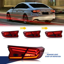 Cargar imagen en el visor de la galería, inginuity time LED V1 Tail Lights for Honda Accord 10th Gen 2018-2022 Animation DRL Sequential Indicator Rear Lamp Assembly
